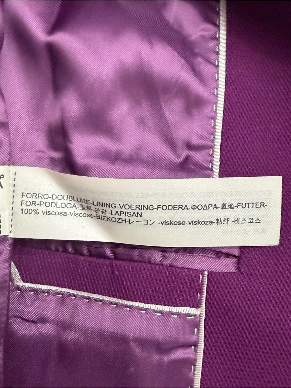 Massimo Dutti Violet Single-Button Blazer - Picture 3 of 6
